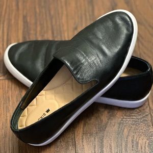 Black Leather Birdies Slip-on Sneakers Size 8